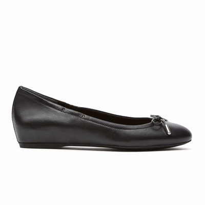 Flats Rockport Total Motion Hidden Tied Ballet Mulher Pretas PT-03867